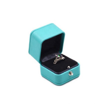 Elegant Luxury Gift Packaging Square PU Leather Jewelry Box Luxury Packaging Box For Ring